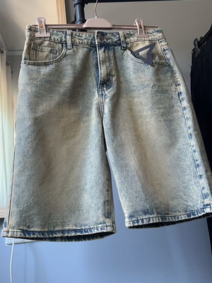 Men's denim shorts bleach wash like new, sizes XL to 6XL, pack of 6