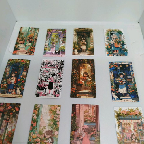Stickers new, pack of 25 with girls and cats
