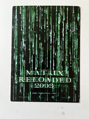 Matrix Reloaded 2003 postcard like new