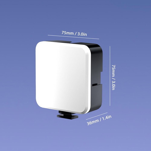 RGB LED Video Light pocket clip-on with adjustable angle and rechargeable battery
