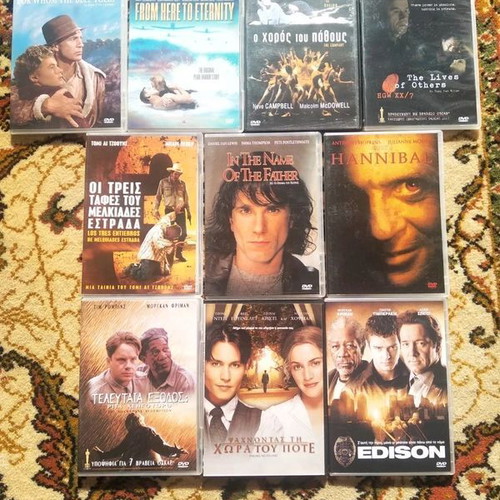 Pack of 48 used DVD movies with subtitles