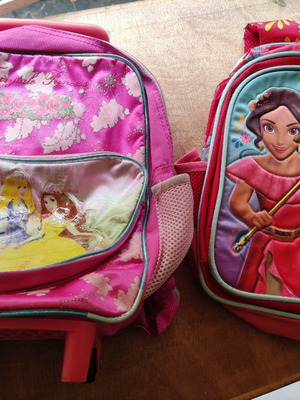 School backpacks used, set of 2 pieces