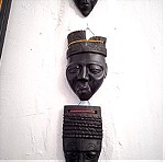  Διακοσμητικές ξύλινες μάσκες από ξύλο Αφρικής του 70.