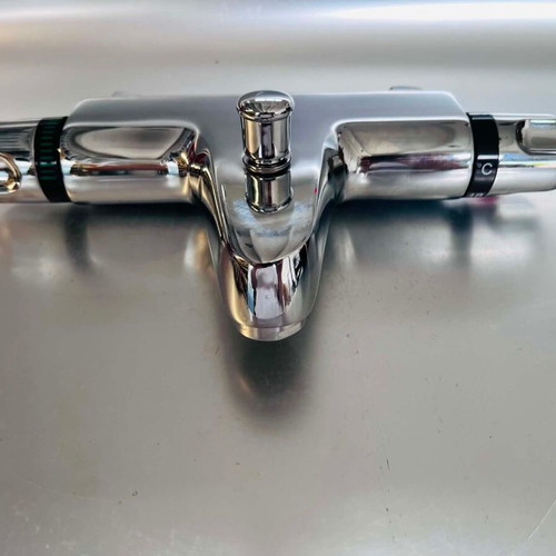 Thermostatic Shower Bath Mixer used, chrome finish