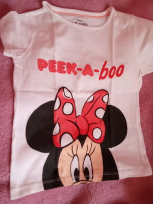 Minnie Disney blouse like new for ages 2-4, white and pink