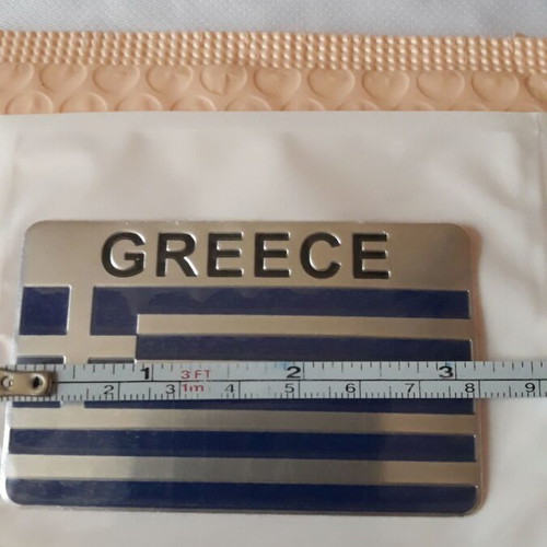 Aluminum Greece flag sticker new, waterproof and fade resistant