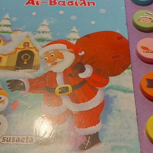 Christmas children's book used with sounds, battery needed