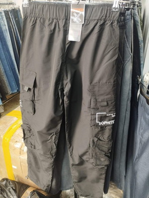 Men's tracksuit pants new with side pockets QS9027 black