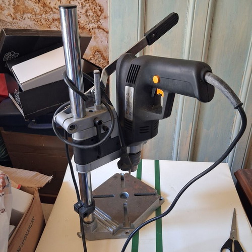 Drill Stand with 500W Electric Drill used