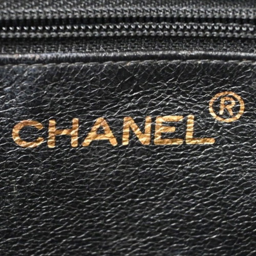 Chanel CC Logo Big Shoulder Bag used, black leather