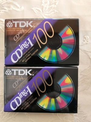 TDK CDing 100 cassette tapes new, 2 sealed pieces