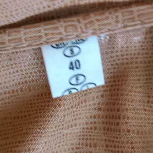 Leather short trench coat small beige like new