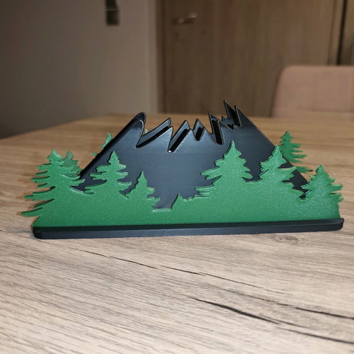 Mountain Forest 3D Art Design Handmade Napkin Holder new