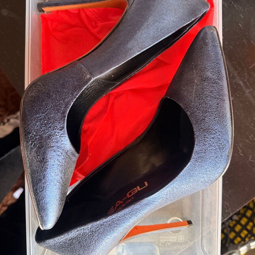 LEA-GU blue pumps new, size 39, Italian genuine leather