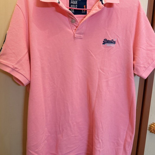 Superdry Classic Piqué Polo pink men's 2XL like new