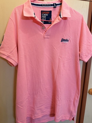 Superdry Classic Piqué Polo pink men's 2XL like new
