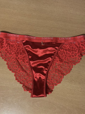 Silk briefs new, size small, red