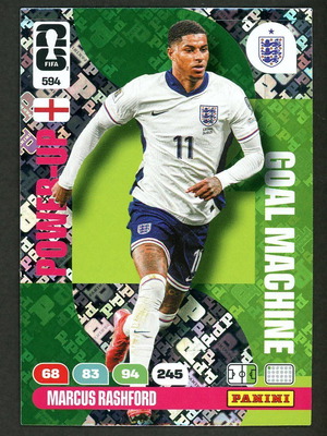 2026 Panini World Cup Adrenalyn XL #594 Rashford Power Up like new