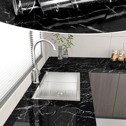 Premium Black Marble Luxe adhesive roll 60cm x 3m new, waterproof