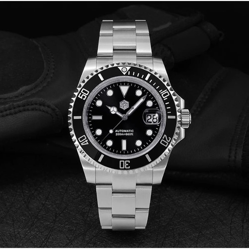 San Martin Automatic Dive Watch like new, 41mm, 200m water resistant