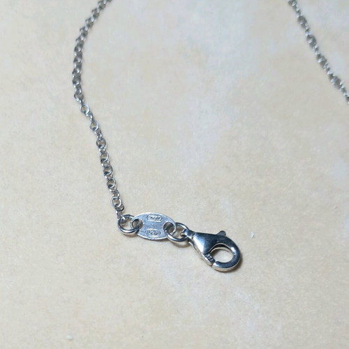 Silver Rose Gold Italian Necklace Two-Tone with Envelope Pendant