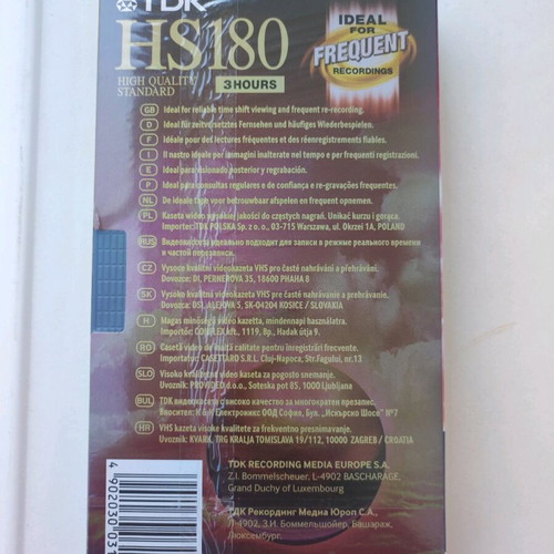 Video cassettes new blank, pack of 2, Fuji 120 and TDK HS180