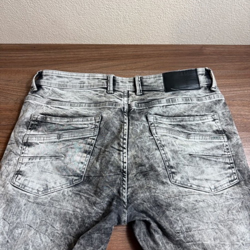 Clockhouse Skinny Biker Grey Acid Wash Jeans like new