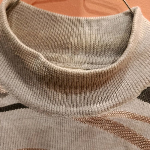 Long-sleeve turtleneck like new, Italian sweater gray multicolor