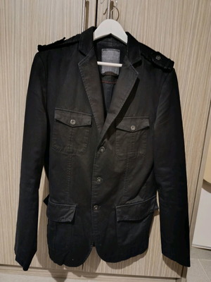 Ανδρικό σακάκι Zara Man Basic L μαύρο σε άριστη κατάσταση