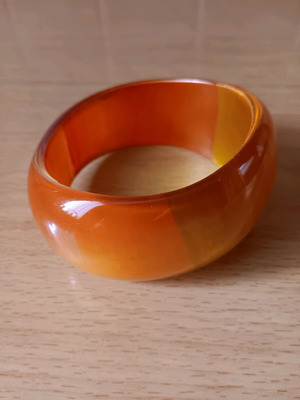 Acrylic bangle bracelet new, orange color