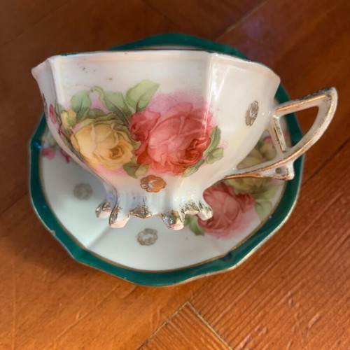 Victoria ware cup and saucer like new, Austrian antique 1904-1918