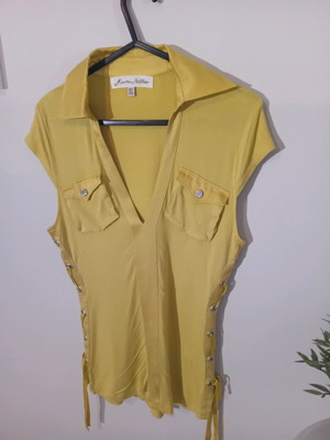 Μπλουζάκι Karen Millen κίτρινο σαν καινούργιο, ελαστικό M