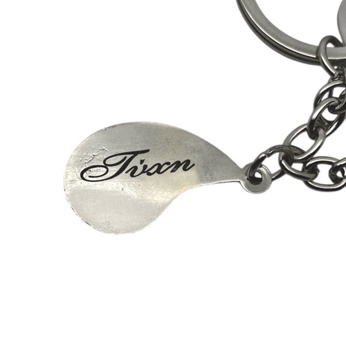 Year's Charm Steel Keychain with Enamel