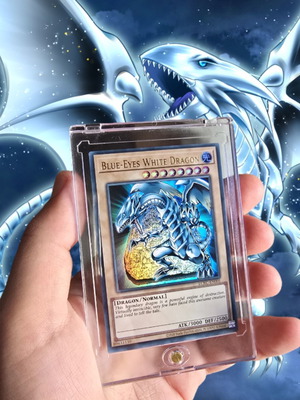 Blue-Eyes White Dragon LCKC-EN001 Secret Rare κάρτα καινούργια