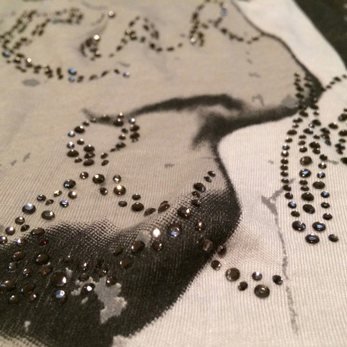 *NEW* RICH & ROYAL RHINESTONE SLEEVED TOP - L