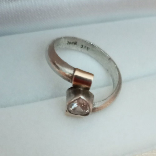 Asimohryso ring like new made of 1000 silver and 14k gold