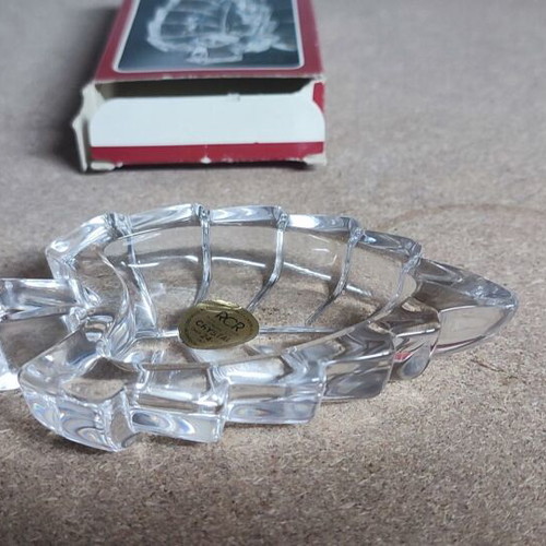 RCR crystal trinket dish leaf design new