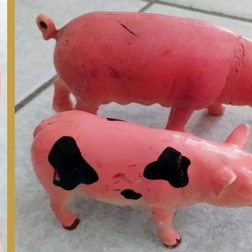 Farm plastic animal figures, pack of 17