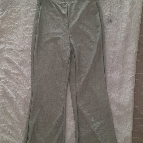 Lurex one-piece jumpsuit new, size Large 40/42, light gray green