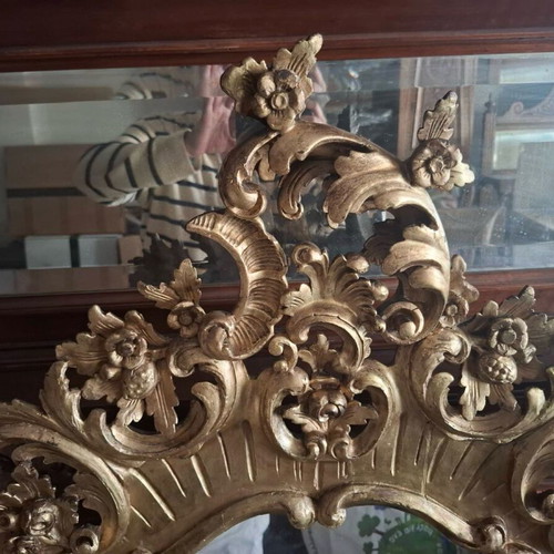 Rococo gold wall mirror 145x90cm like new