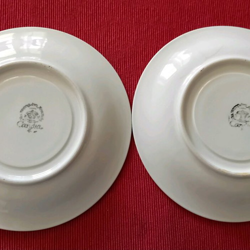 Set of two old porcelain cups used, 1960s, Candia