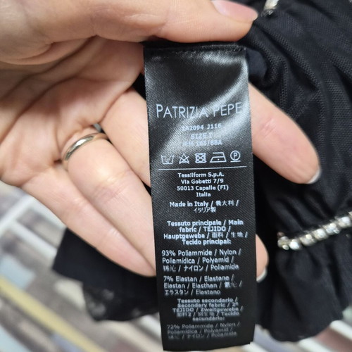 Patrizia Pepe black dress new with tag, size S