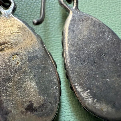 Vintage earrings silver 925 and onyx used