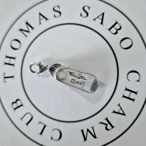 Thomas Sabo Sterling Silver Sneaker Charm with Peace Sign, Black Enamel pendant like new