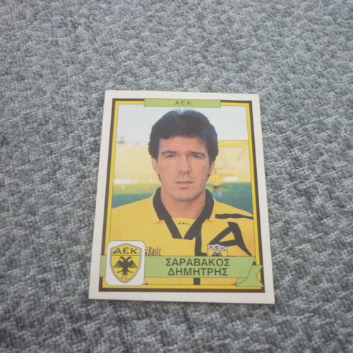Dimitris Saravakos AEK Panini Greek Football 1996 Sticker #20 new