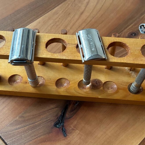 Wooden stand for shaving machines used