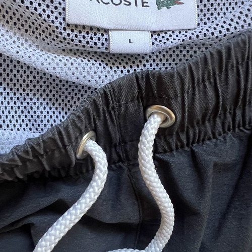 Lacoste men's swim shorts, dark blue, size Large
