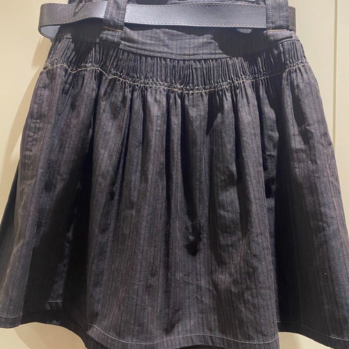 Brown mini skirt with leather belt S used