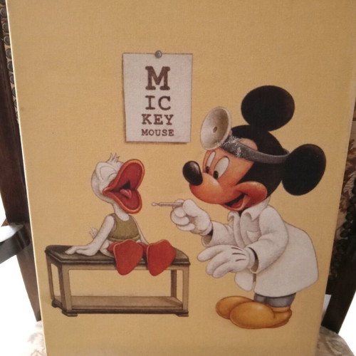 Mickey Mouse children's frame used, collectible 30x40
