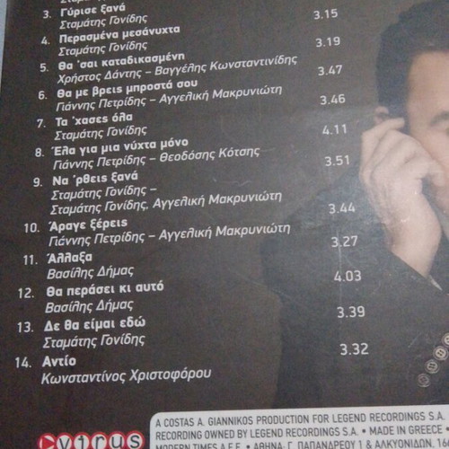 Stamatis Gonidis Sou Chreiazetai CD like new